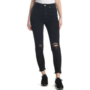 NWT Tinsel High Rise Black Distressed Mom Jeans